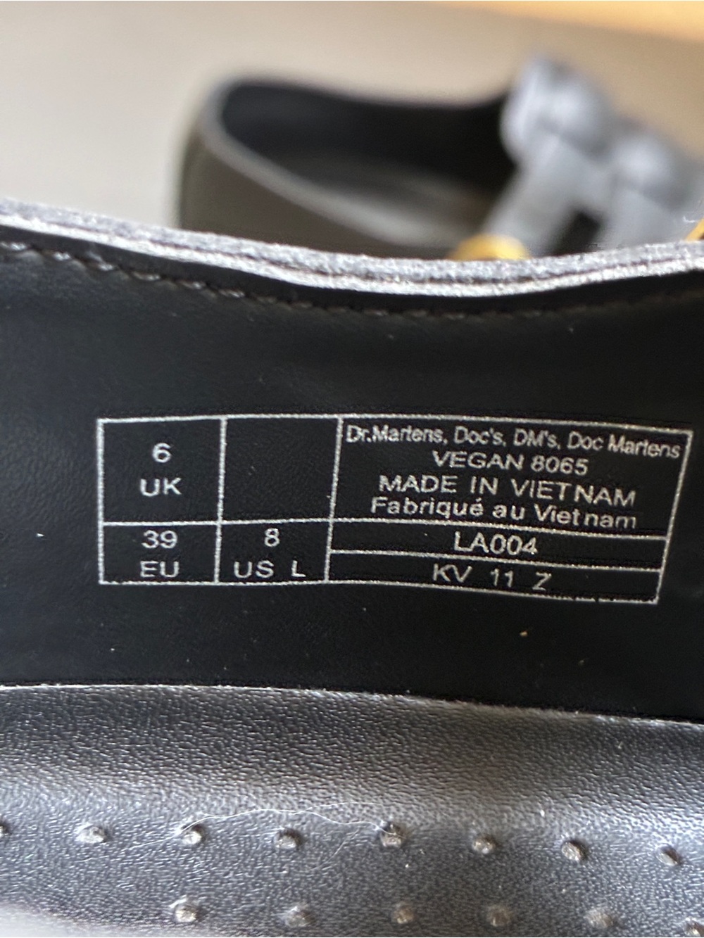 DR MARTENS Mary Jane Black Vegan Double Strap Size 8 - Picture 10 of 12
